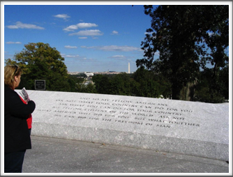 Arlington National Cemetery:  John F. Kennedy Quote