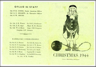 Oflag 64 Staff Christmas 1944: Seymour Bolten collection