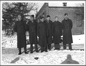 l-r:  C. Livingston, T. Lumpkin, E. Ball, J. Carpenter, J. Green,  T. Rush, taken 1/13/1944