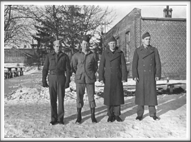 l-r:  Lt. Webb, Charles Witt, Ray Goad, Holmes Penn